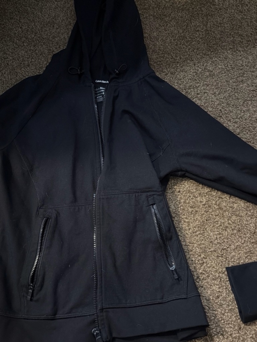 Calvin Klein Performance Black Jacket with White Branding